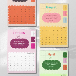 Bright Colors & Cheerful Inspiration Calendar カレンダー
