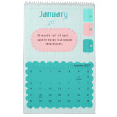 Bright Colors & Cheerful Inspiration Calendar カレンダー (1月 2027)