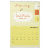 Bright Colors & Cheerful Inspiration Calendar カレンダー (2月 2027)