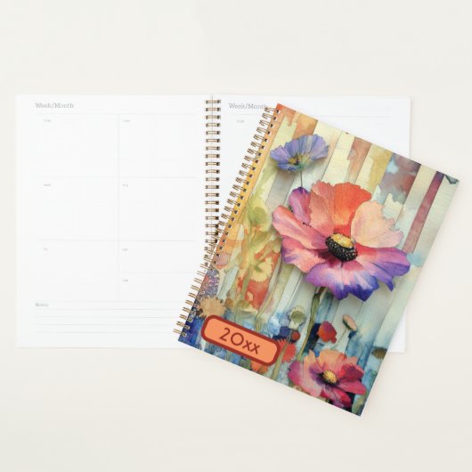 Bright Colors Flowers 20XX  Spiral Planner  プランナー手帳 (ディスプレー)