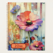 Bright Colors Flowers 20XX  Spiral Planner  プランナー手帳 (正面)