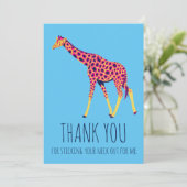 Bright colors giraffe thank you card サンキューカード (スタンド正面)