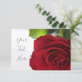 Bright Colors Red Rose Your Text Flat Card (スタンド正面)