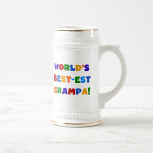Bright Colors Worldで最も高いグラマ最高のパ・ギフト ビールジョッキ
