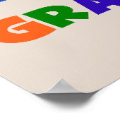 Bright Colors Worldで最も高いグラマ最高のパ・ギフト ポスター (角)