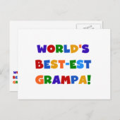 Bright Colors Worldで最も高いグラマ最高のパ・ギフト ポストカード (正面/裏面)