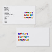 Bright Colors Worldで最も高いグラマ最高のパ・ギフト 名刺 (正面/裏面)