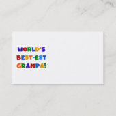 Bright Colors Worldで最も高いグラマ最高のパ・ギフト 名刺 (裏面)