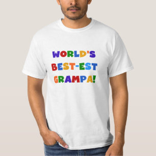 Bright Colors Worldで最も高いグラマ最高のパ・ギフト Tシャツ