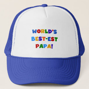 Bright Colors World's 最高の Papa Tシャツ&ギフト キャップ