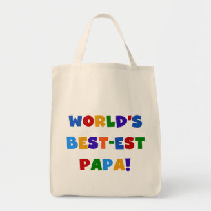 Bright Colors World's 最高の Papa Tシャツ&ギフト トートバッグ