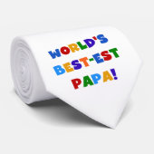 Bright Colors World's 最高の Papa Tシャツ&ギフト ネクタイ (ロール)