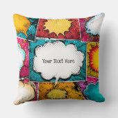 Bright Comic Book Pop Art クッション (裏面)