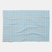 Bright Cornflower Blue Gingham Check キッチンタオル (横)