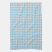 Bright Cornflower Blue Gingham Check キッチンタオル (縦)