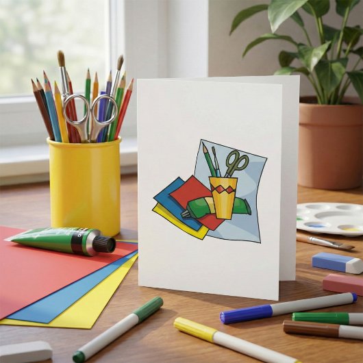 Bright Craft Supplies Colorful Art Tools カード