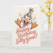 Bright & Cute Flamingo Birthday カード (黄色い花)