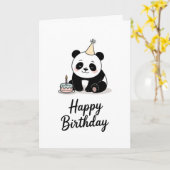 Bright & Cute Flamingo Birthday カード (黄色い花)