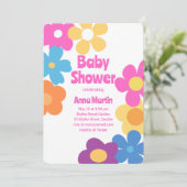 Bright Daisies Baby Shower Invitation 招待状 (スタンド正面)