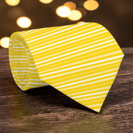 Bright Dark Yellow Color Stripes Necktie ネクタイ