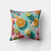 Bright Days, Bold Colors – Vibrant Summer Throw  クッション (裏面)