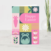 Bright Different Colours Easter Card カード (正面)