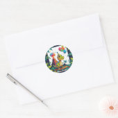 Bright Dino Sticker ラウンドシール (封筒)