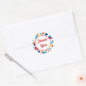 Bright Dot Thank You Stickers ラウンドシール (封筒)