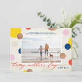 Bright Dots Happy Mother's Day Aunt Photo シーズンカード (スタンド正面)