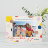 Bright Dots Happy Mother's Day Mommy Photo シーズンカード (スタンド正面)