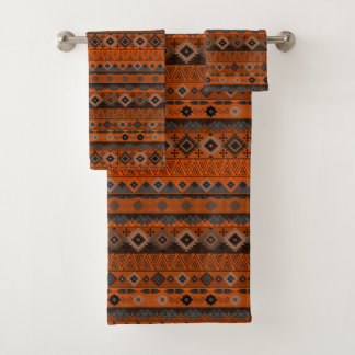 Bright ethnic striped pattern. バスタオルセット