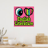 Bright EyeハートI love English Literature ポスター (キッチン)