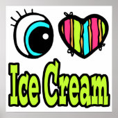 Bright Eye Heart I Love Ice Cream ポスター (正面)