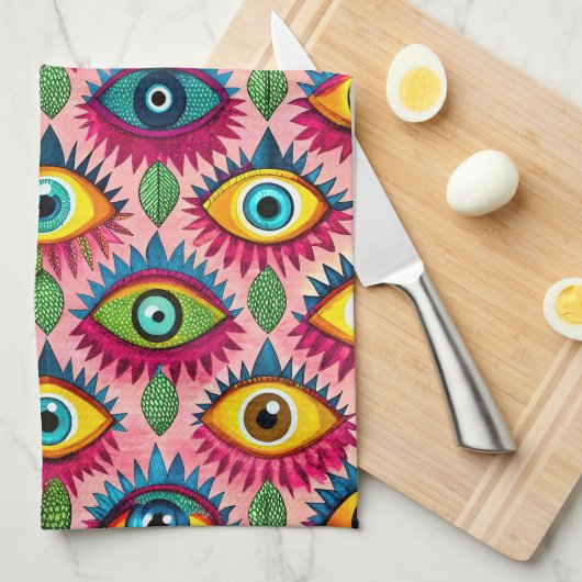 Bright eyes キッチンタオル (四つ折り)
