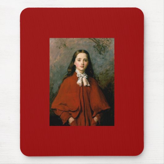 Bright Eyes by Sir John Everett Millais マウスパッド (正面)
