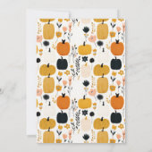 Bright Fall Foliage& Pumpkins Thanksgiving Dinner  招待状 (裏面)