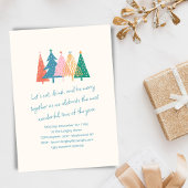 Bright Festive Simple Cute Christmas Holiday  招待状