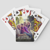 Bright Filterパーソナライズされたファミリの写真名 トランプ (裏面)