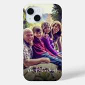 Bright Filterパーソナライズされたファミリの写真名 Case-Mate iPhoneケース (裏面)