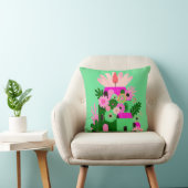 Bright Floral Accent Pillow クッション (椅子)