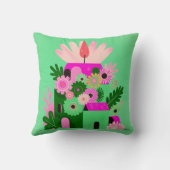 Bright Floral Accent Pillow クッション (裏面)