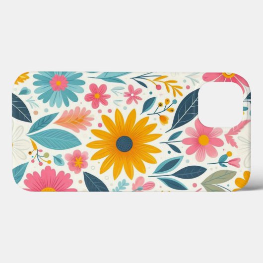 Bright Floral Bloom Case-Mate iPhoneケース (裏面 (横))