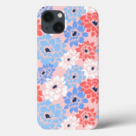 'Bright Floral Bloom' iPhone 13 カバー (裏面)