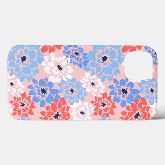 'Bright Floral Bloom' iPhone 13 カバー (裏面 (横))