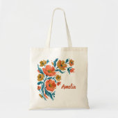 Bright Floral Bouquet Tote Bag | オリジナル トートバッグ (正面)