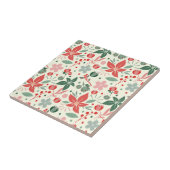 Bright Floral Design with Green Leaves and Dot タイル (側面)