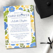 Bright Floral Graduation Card Shower Invitation 招待状
