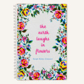 Bright Floral Laughter Dot Grid Journal ノートブック (正面)