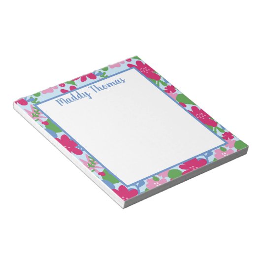 Bright Floral Notepad ノートパッド (アングル)