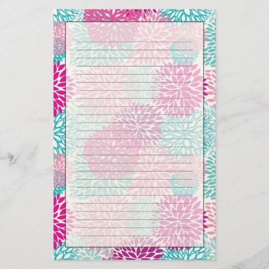 Bright Floral pattern 2 便箋 (正面)